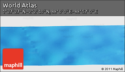 Physical Panoramic Map of the Area around 1° 45' 3" N, 88° 28' 29" E