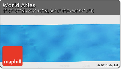 Physical Panoramic Map of the Area around 1° 45' 3" N, 88° 28' 29" E