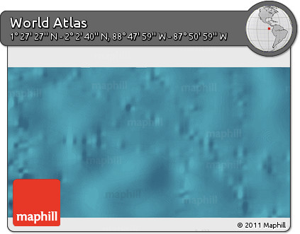 Satellite 3D Map of the Area around 1° 45' 3" N, 88° 19' 29" W