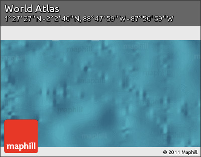 Satellite 3D Map of the Area around 1° 45' 3" N, 88° 19' 29" W