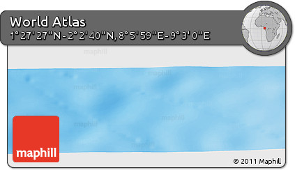Physical Panoramic Map of the Area around 1° 45' 3" N, 8° 34' 29" E