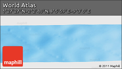Physical Panoramic Map of the Area around 1° 45' 3" N, 8° 34' 29" E