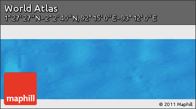 Physical Panoramic Map of the Area around 1° 45' 3" N, 92° 43' 29" E
