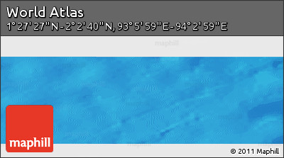 Physical Panoramic Map of the Area around 1° 45' 3" N, 93° 34' 29" E