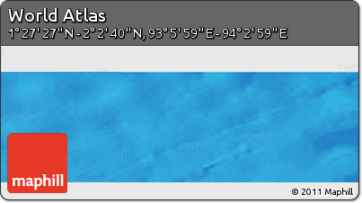 Physical Panoramic Map of the Area around 1° 45' 3" N, 93° 34' 29" E