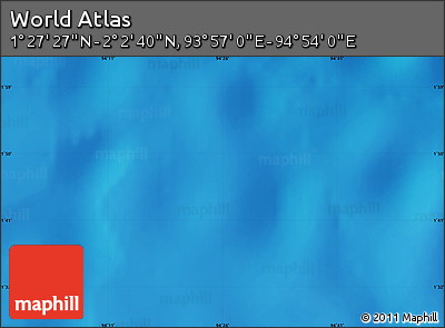 Shaded Relief Map of the Area around 1° 45' 3" N, 94° 25' 30" E