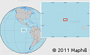 Gray Location Map of the area around 1° 45' 3" N, 95° 58' 29" W