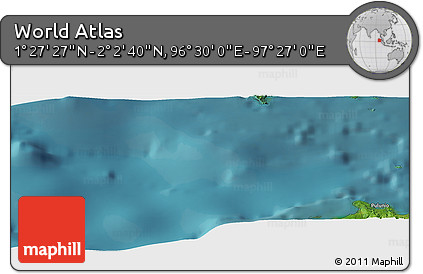 Satellite Panoramic Map of the Area around 1° 45' 3" N, 96° 58' 29" E
