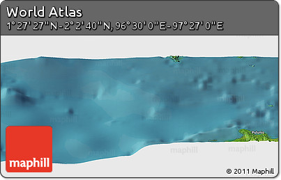 Satellite Panoramic Map of the Area around 1° 45' 3" N, 96° 58' 29" E