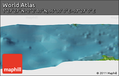 Satellite Panoramic Map of the Area around 1° 45' 3" N, 96° 58' 29" E