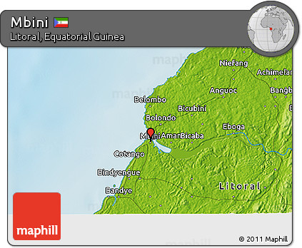 Physical 3D Map of Mbini