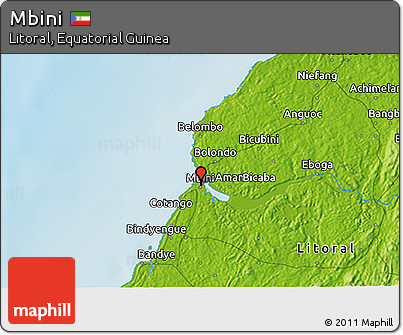 Physical 3D Map of Mbini
