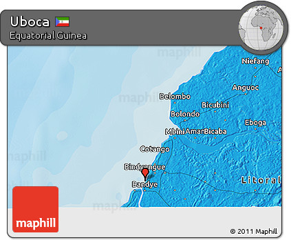 Political 3D Map of Uboca