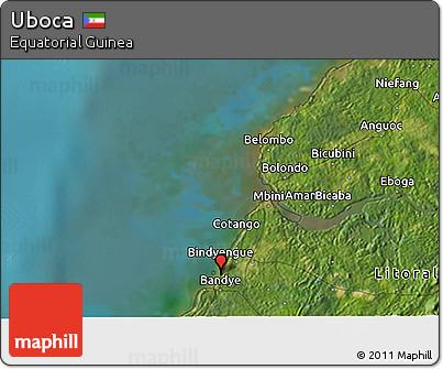 Satellite 3D Map of Uboca