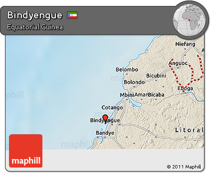 Shaded Relief 3D Map of Bindyengue