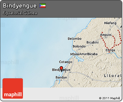 Shaded Relief 3D Map of Bindyengue