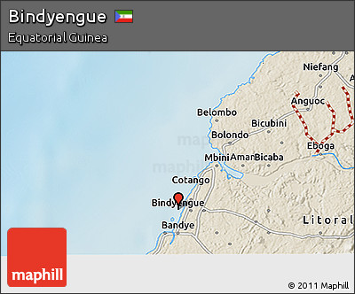 Shaded Relief 3D Map of Bindyengue