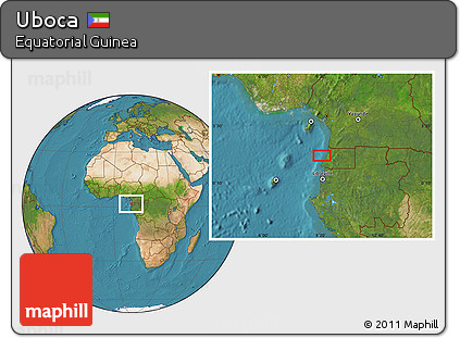 Satellite Location Map of Uboca