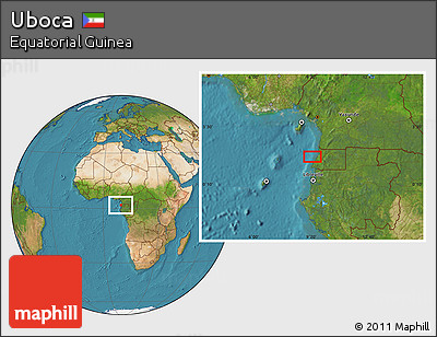 Satellite Location Map of Uboca