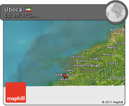 Satellite Panoramic Map of Uboca