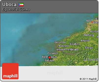 Satellite Panoramic Map of Uboca