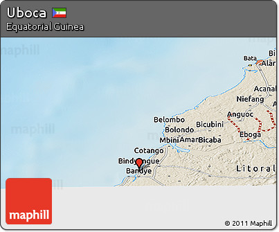 Shaded Relief Panoramic Map of Uboca