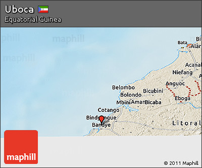 Shaded Relief Panoramic Map of Uboca