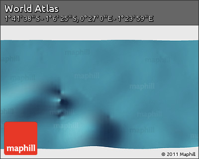 Satellite 3D Map of the Area around 1° 24' 2" S, 0° 55' 29" E