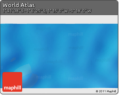 Physical 3D Map of the Area around 1° 24' 2" S, 0° 46' 30" W
