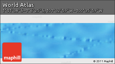 Physical Panoramic Map of the Area around 1° 24' 2" S, 101° 4' 29" W