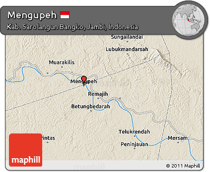 Shaded Relief 3D Map of Mengupeh
