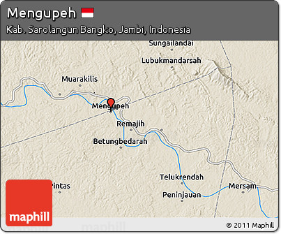 Shaded Relief 3D Map of Mengupeh