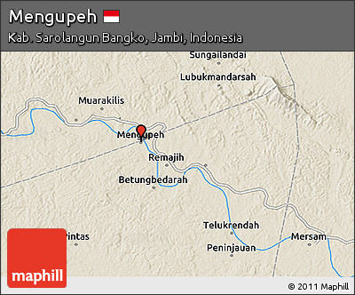 Shaded Relief 3D Map of Mengupeh