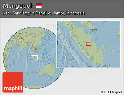 Savanna Style Location Map of Mengupeh, hill shading