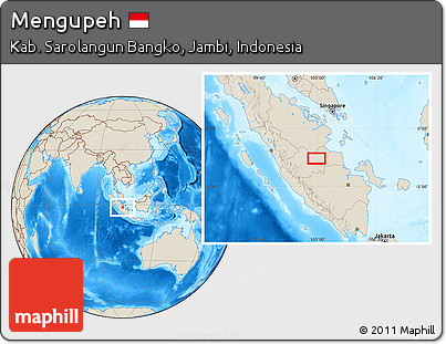 Shaded Relief Location Map of Mengupeh