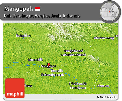 Physical Panoramic Map of Mengupeh
