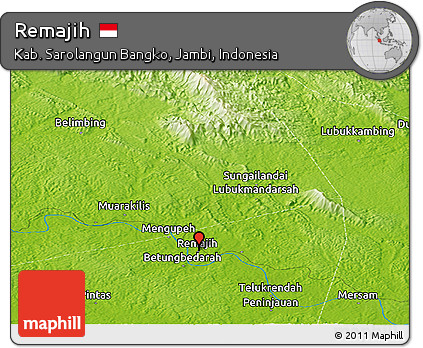Physical Panoramic Map of Remajih