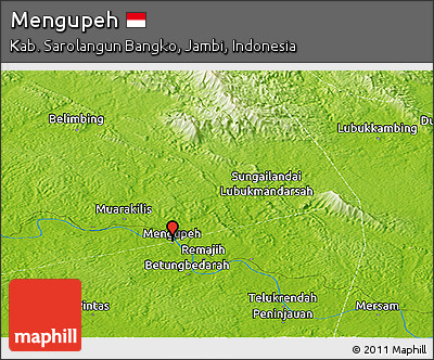 Physical Panoramic Map of Mengupeh