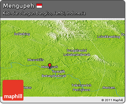Physical Panoramic Map of Mengupeh