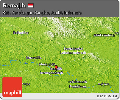 Physical Panoramic Map of Remajih