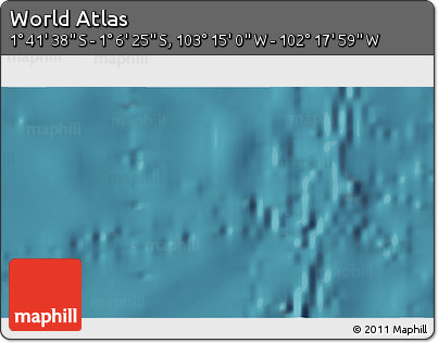 Satellite 3D Map of the Area around 1° 24' 2" S, 102° 46' 30" W