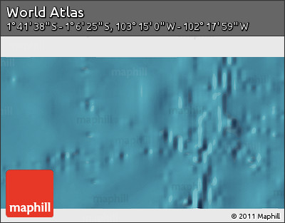 Satellite 3D Map of the Area around 1° 24' 2" S, 102° 46' 30" W