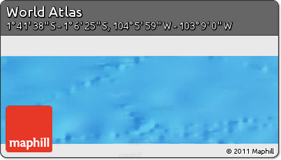 Physical Panoramic Map of the Area around 1° 24' 2" S, 103° 37' 30" W
