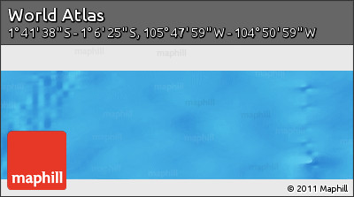 Physical Panoramic Map of the Area around 1° 24' 2" S, 105° 19' 29" W