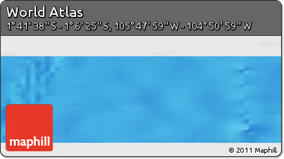 Physical Panoramic Map of the Area around 1° 24' 2" S, 105° 19' 29" W