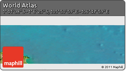 Satellite Panoramic Map of the Area around 1° 24' 2" S, 106° 19' 29" E