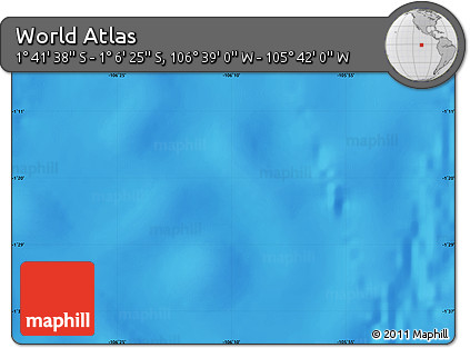 Shaded Relief Map of the Area around 1° 24' 2" S, 106° 10' 30" W