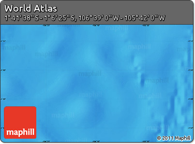 Shaded Relief Map of the Area around 1° 24' 2" S, 106° 10' 30" W
