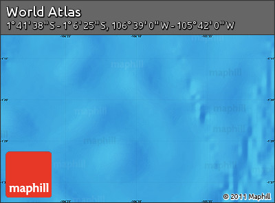 Shaded Relief Map of the Area around 1° 24' 2" S, 106° 10' 30" W