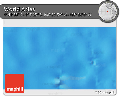 Physical 3D Map of the Area around 1° 24' 2" S, 107° 52' 30" W